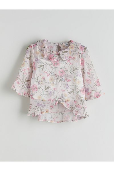 LC Waikiki Baby Collar Floral Κοριτσίστικη Μπλούζα