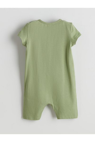 LC Waikiki Crew Neck Printed Baby Boy Jumpsuit