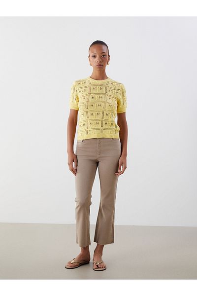 LC Waikiki Crew Neck Openwork Women's Knitwear Sweater