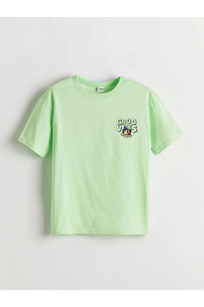 LC Waikiki Αγόρι μπλουζάκι με λαιμόκοψη Nostalgic Monkey printed