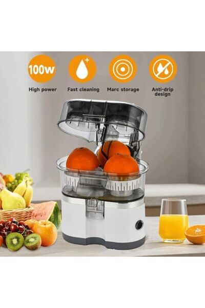 Generic Hands Free Dual-Head Electric Citrus Juicer, Portable Orange & Lemon Squeezer with USB, Easy to Clea