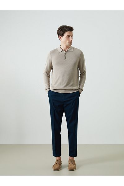 LC Waikiki Polo Neck Long Sleeve Men's Knitwear Sweater