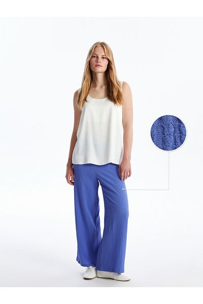 LC Waikiki Pantaloni de damă cu picioare largi și talie elastică