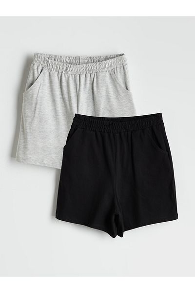 LC Waikiki Elastic Waist Girl's Shorts 2 Pack