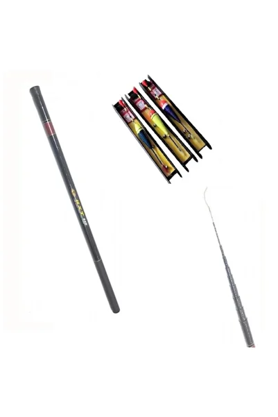 wind blade Set Fishing at Stationary - Hakuyo 3.6m Rod and 3 Balanced Fishing Lines Set