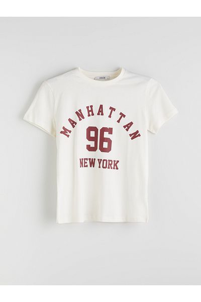 LC Waikiki Tricou pentru damă cu decolteu rotund cu imprimeu New York