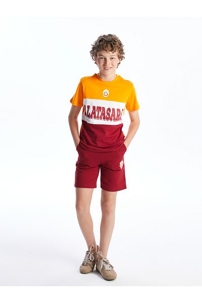 LC Waikiki Lcw Printed Boy's Shorts with Elastic Waist