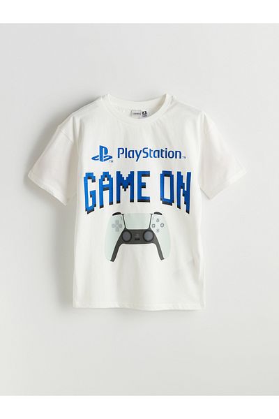 LC Waikiki Αγόρι μπλουζάκι με στάμπα Playstation Crew Neck