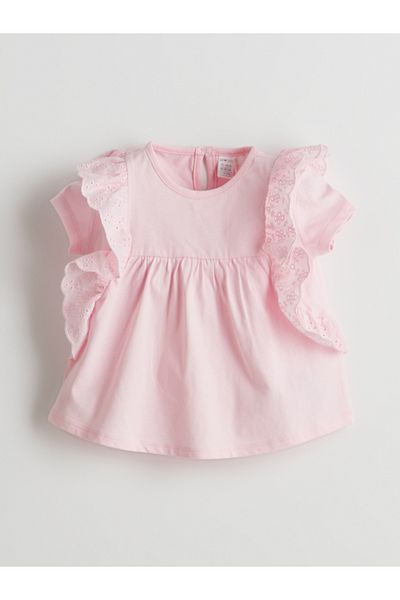 LC Waikiki Crew Neck Basic Girls' Blouse and Leggings 2-Piece
