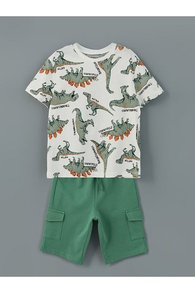 LC Waikiki Crew Neck Boys T-Shirt and Shorts