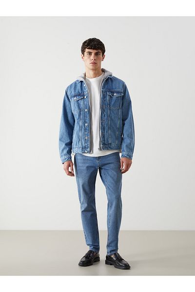 LC Waikiki Jachetă de jeans pentru bărbați cu ajustare standard