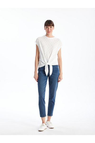LC Waikiki Crew Neck Embroidered Women's Blouse