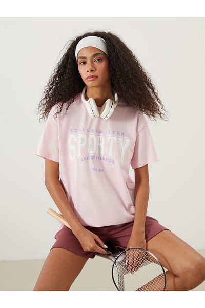 LC Waikiki Tricou sport pentru damă cu decolteu cu imprimeu