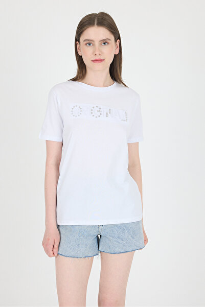 Rays Μπλουζάκι με ανάγλυφο λευκό κείμενο Relaxed Fit 25224