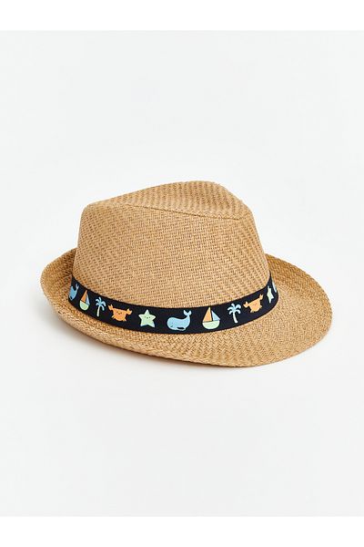 LC Waikiki Animal Printed Baby Boy Straw Hat
