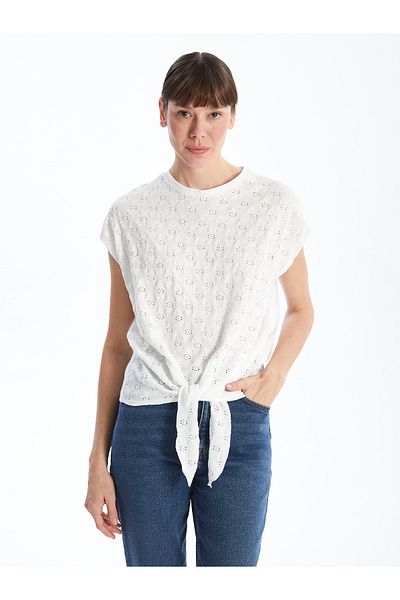 LC Waikiki Crew Neck Embroidered Women's Blouse