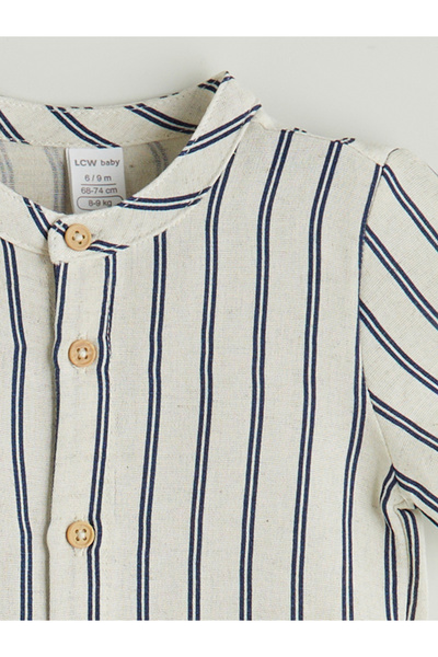 LC Waikiki Csíkos kisfiú ing és rövidnadrág 2 darabos szett