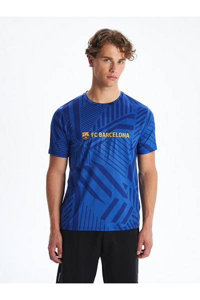 LC Waikiki Ανδρικό μπλουζάκι Fan με στάμπα Barcelona Crew Neck