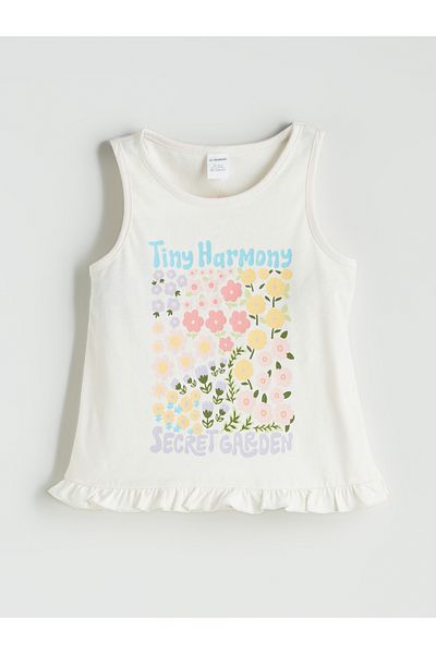LC Waikiki Crew Neck Floral Girl's Singlet 2-Piece