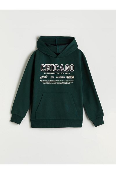 LC Waikiki Φούτερ με κουκούλα Chicago Printed για αγόρια
