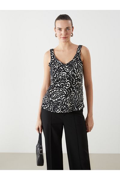 LC Waikiki Bluză de damă cu model cu decolteu în V