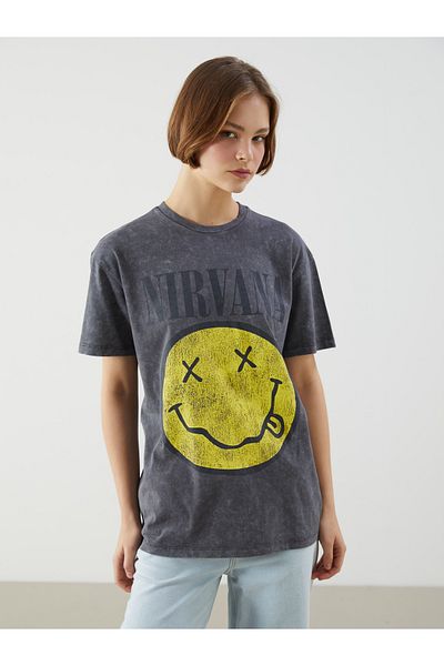 LC Waikiki Crew Neck Nirvana Printed Women's T-Shirt