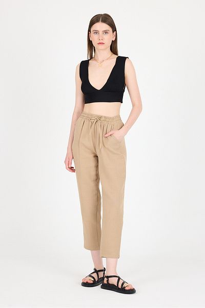 Rays Mink Muslin 100% Cotton Elastic Waist Trousers 8055A