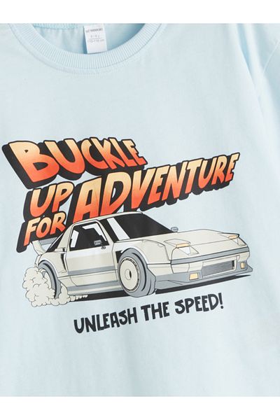LC Waikiki Tricou pentru băiat cu imprimeu cu decolteu