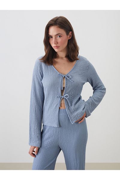 LC Waikiki Cardigan de damă texturat cu decolteu în V