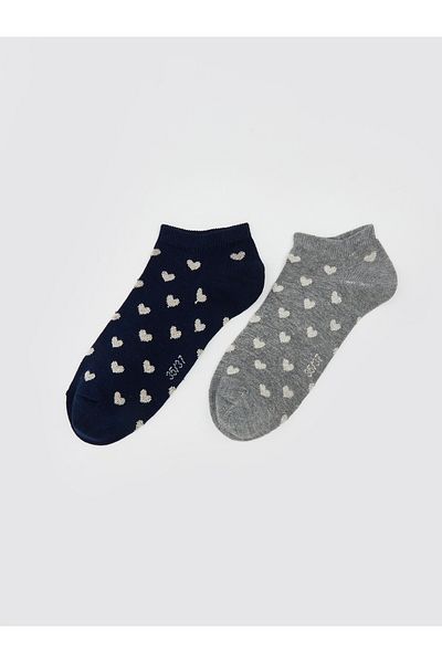 LC Waikiki Patterned women's booties socks 2-pack