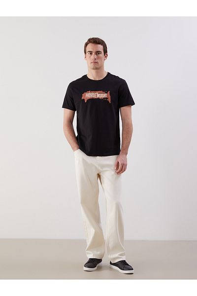 LC Waikiki Crew Neck Printed Combed Cotton Men's T-Shirt