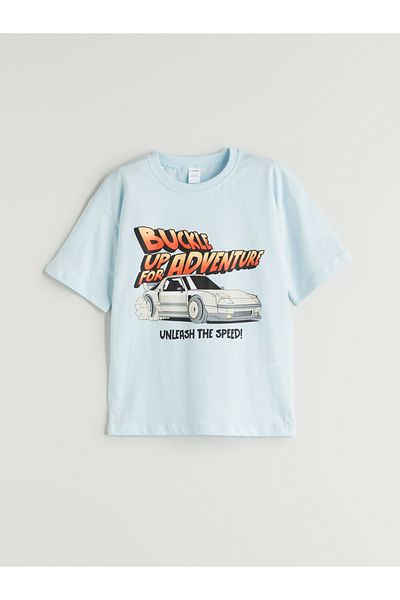 LC Waikiki Tricou pentru băiat cu imprimeu cu decolteu