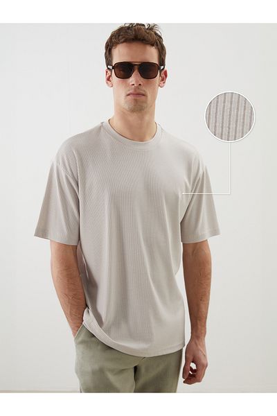 LC Waikiki Ανδρικό μπλουζάκι με υφή Crew Neck
