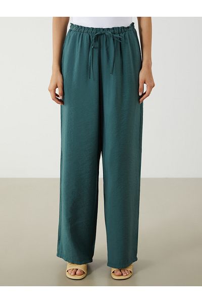 LC Waikiki Wide Leg Women's Trousers with Elastic Waist