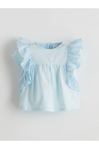 LC Waikiki Crew Neck Basic Girls' Blouse and Leggings 2-Piece