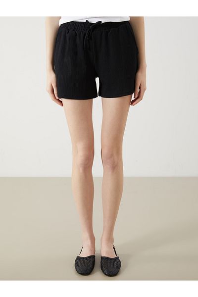 LC Waikiki Textured Women's Shorts with Elastic Waist