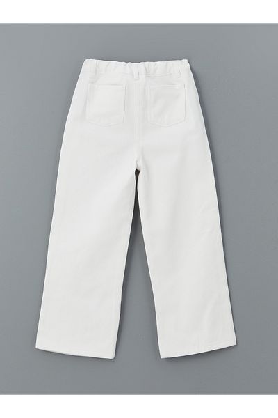 LC Waikiki Basic Girl's Pants with Adjustable Waist