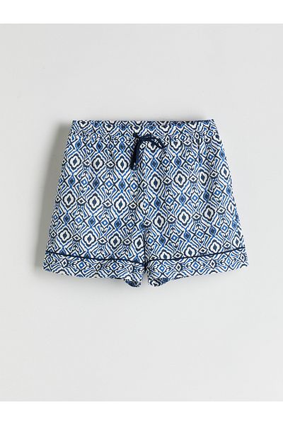 LC Waikiki Patterned Women's Shorts with Elastic Waist