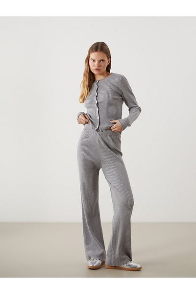 LC Waikiki Elastic Waist Textured Women's Trousers