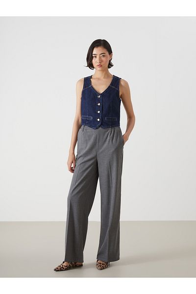 LC Waikiki V-Neck Women's Jean Vest