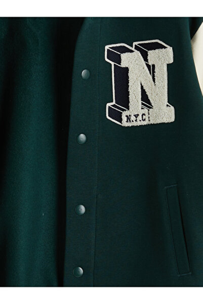 LC Waikiki New York Baskılı Erkek Çocuk Kolej Ceket