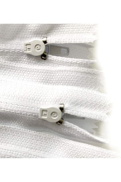 DOITEM Set of 40 DOITEM zippers, white, nylon 60 x 2.5 cm