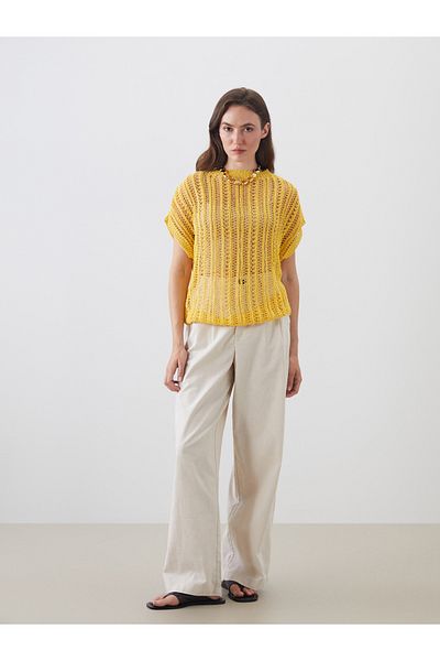 LC Waikiki Crew Neck Openwork Women's Knitwear Sweater