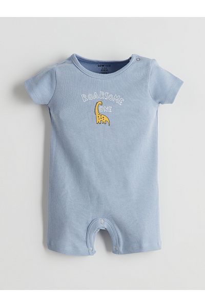 LC Waikiki Crew Neck Giraffe Printed Baby Boy Jumpsuit