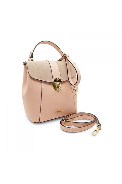 BESSO Stile in Citta genuine leather backpack Pink