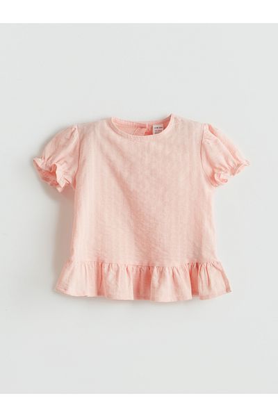 LC Waikiki Crew Neck Baby Girl Blouse and Shorts 2-Piece