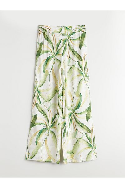 LC Waikiki Floral Women's Trousers with Elastic Waist