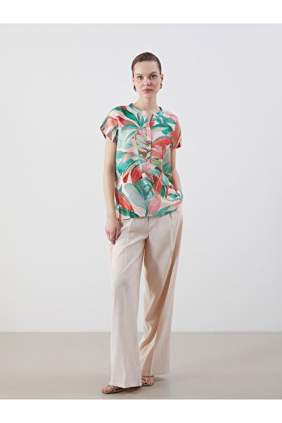 LC Waikiki Women's Flowering Collar Blouse