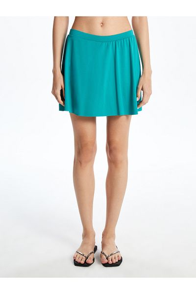 LC Waikiki Women's Swimming Shorts Skirt with Elastic Waist