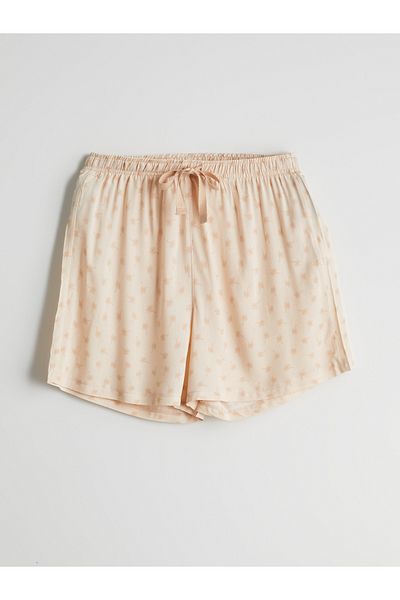 LC Waikiki Pantaloni scurți de damă imprimați cu talie elastică Pantaloni de pijama